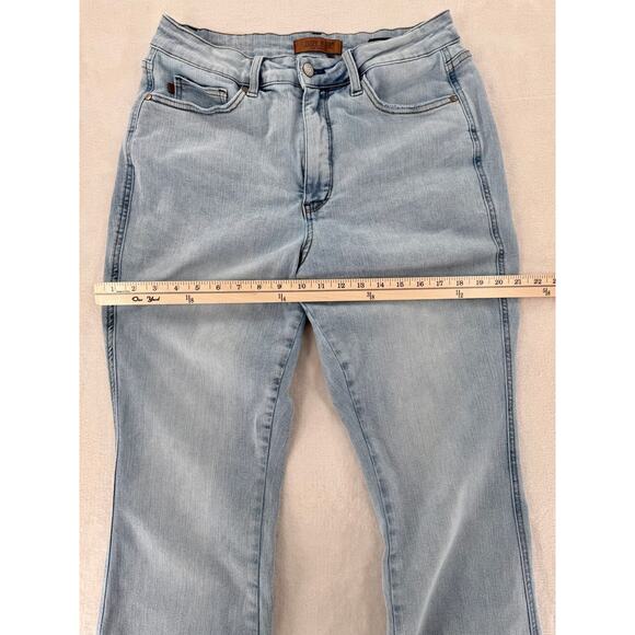 Judy Blue Jeans High Rise Tummy Control Bootcut Light Wash Denim 14 S Petite - Picture 9 of 10